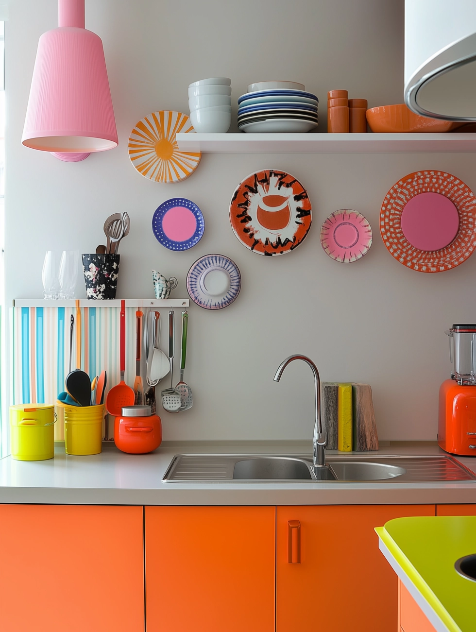 colourful small kitchen ideas