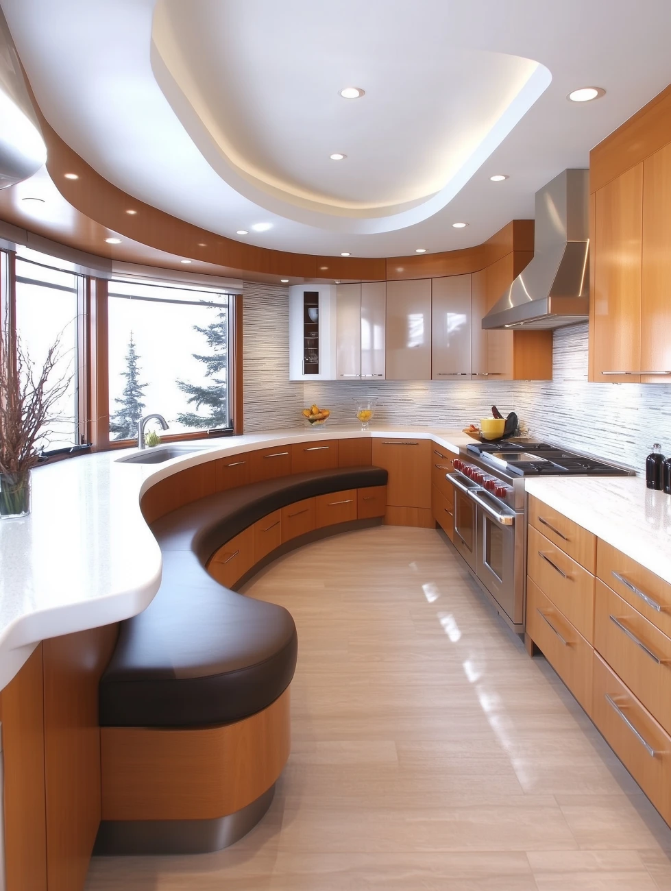 curved kitchen designs