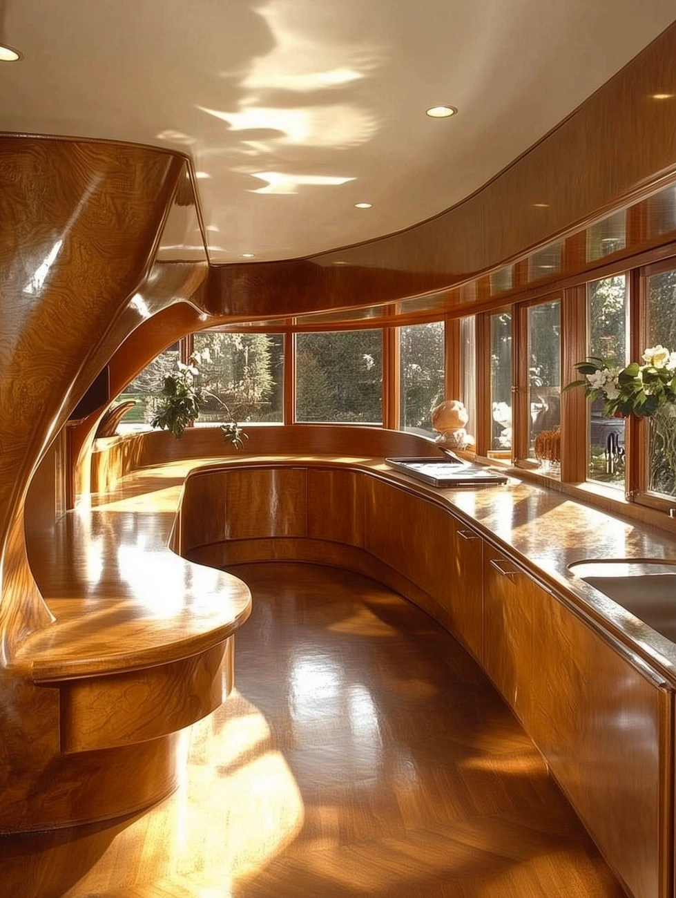curved kitchen designs