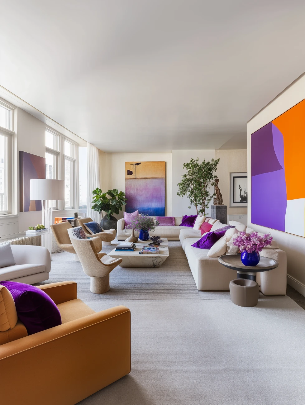 bold colours - living space