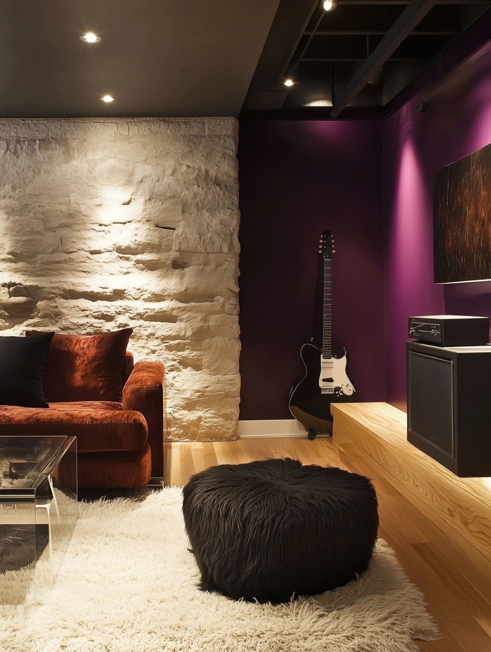 bold colours - living space