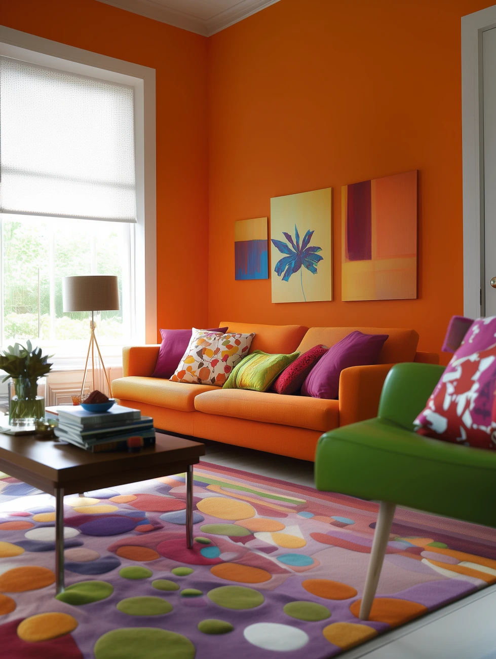 bold colours - living space