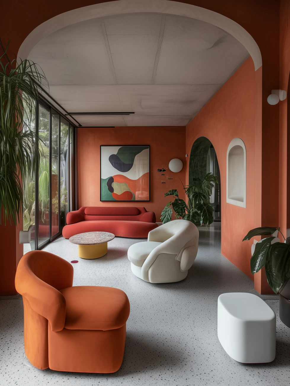 bold colours - living space