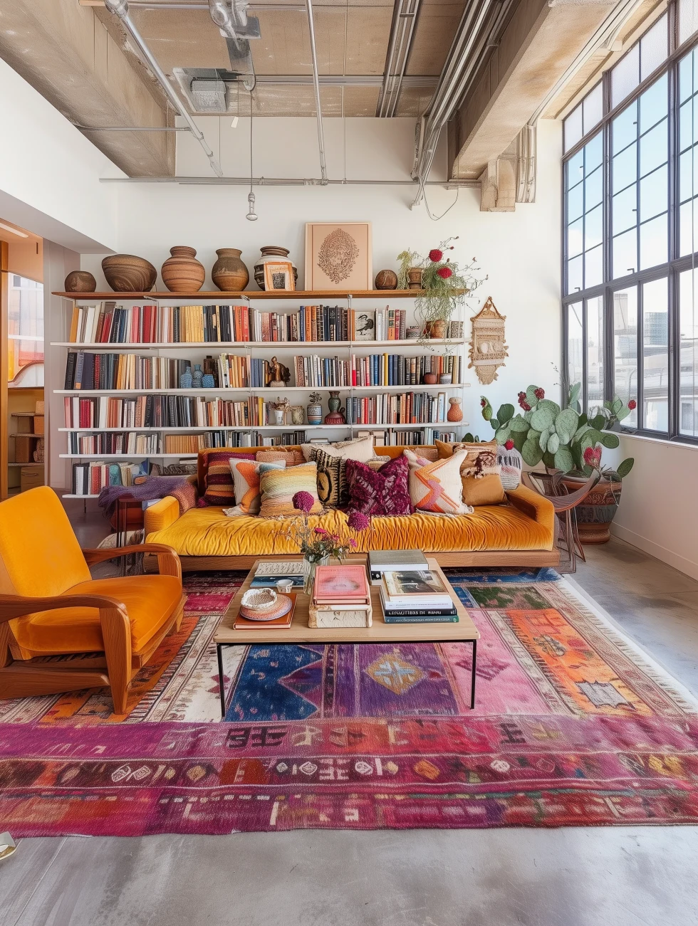 Boho living room decor