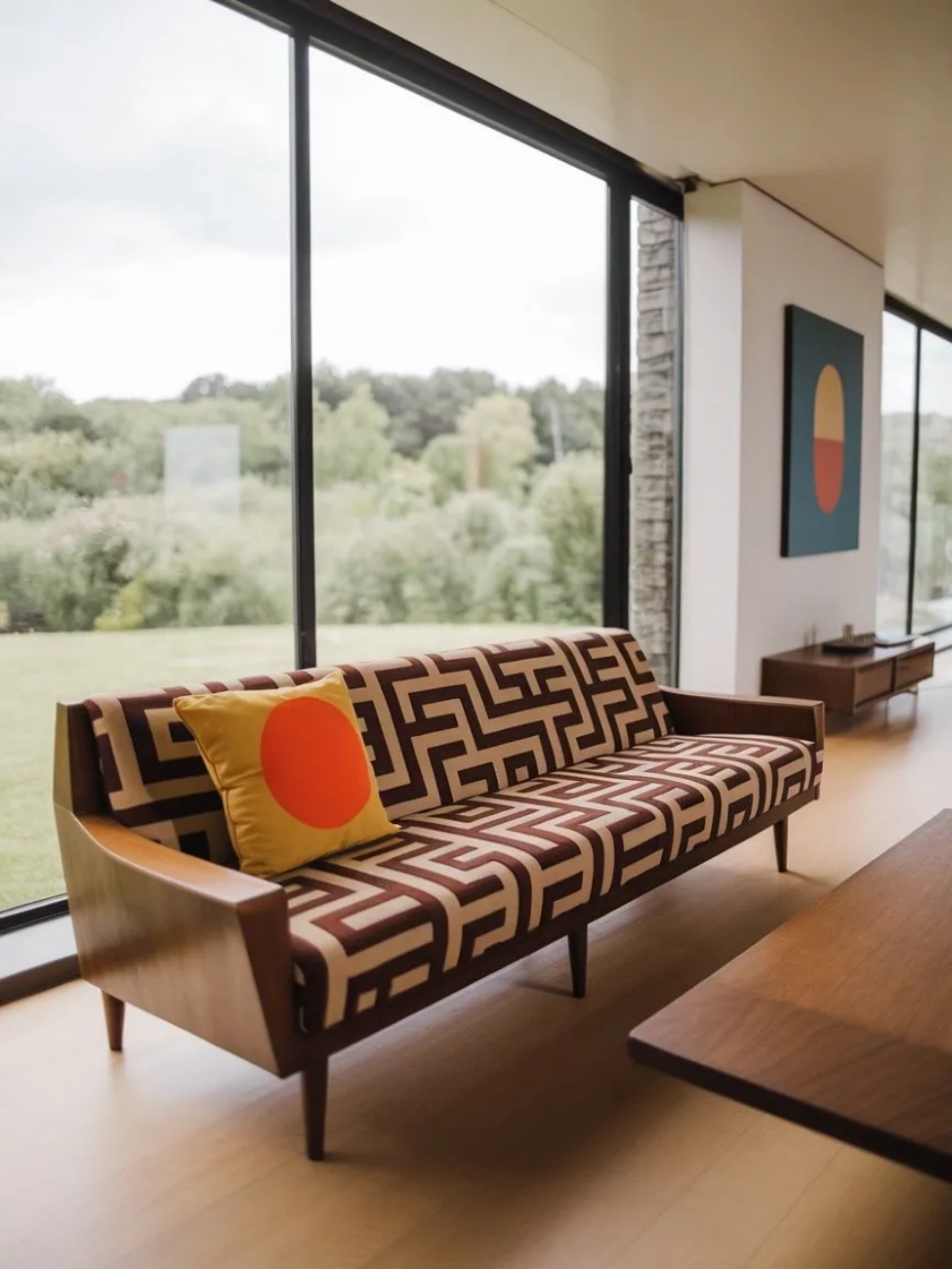 mid-century modern living room