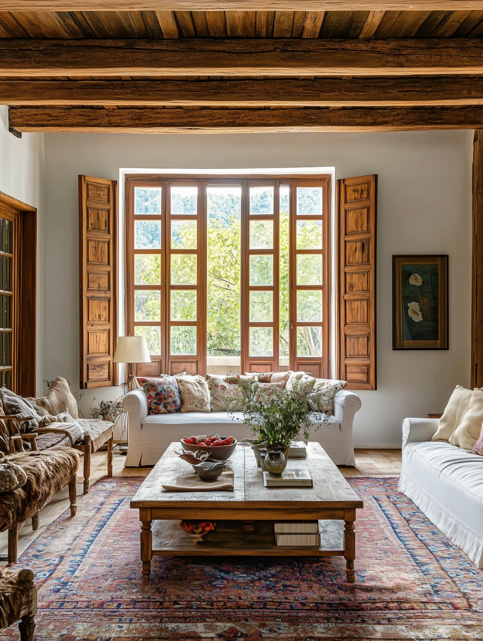 colonial style living room