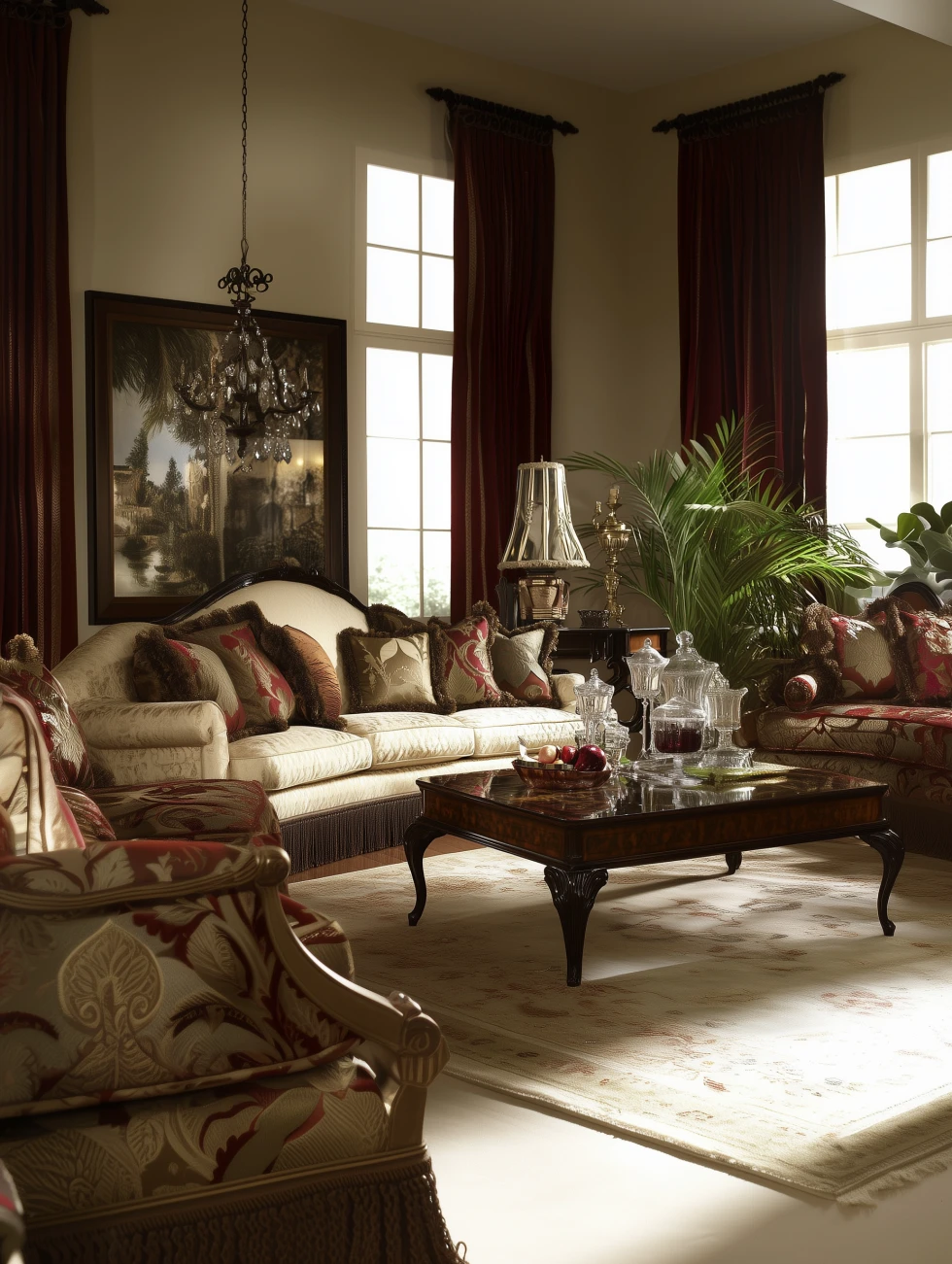 colonial style living room