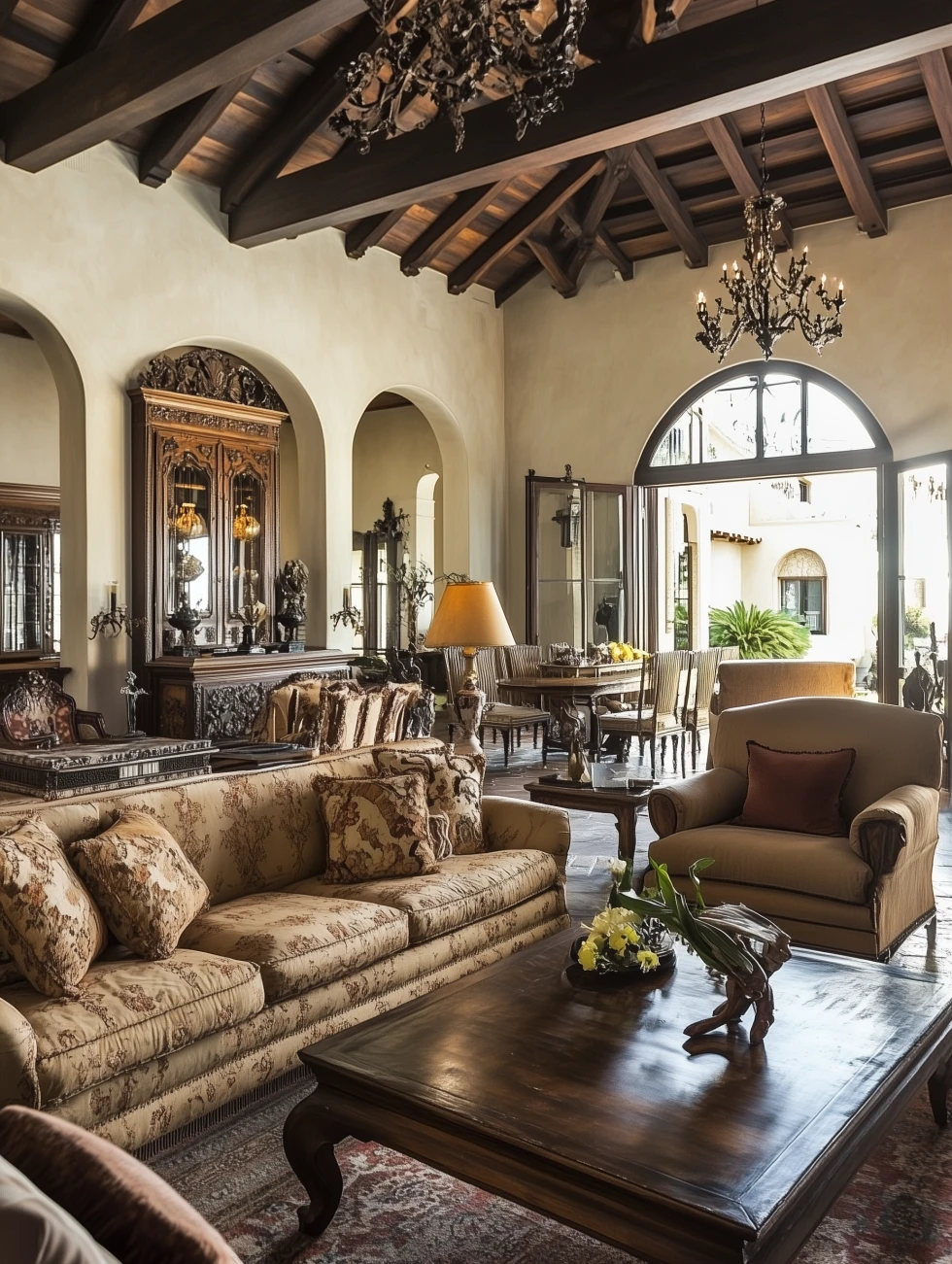 colonial style living room