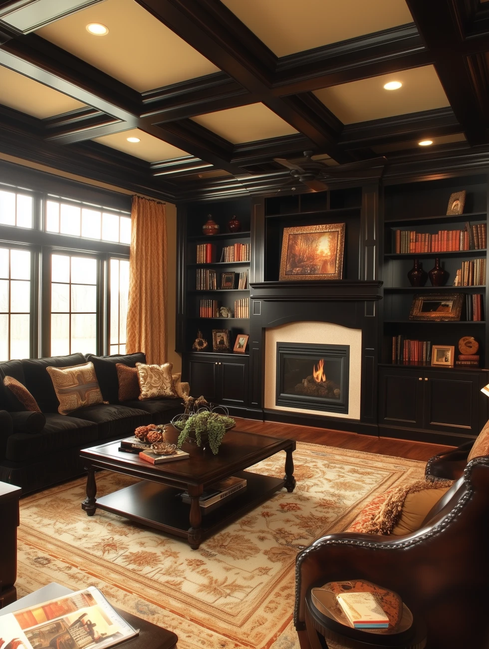 colonial style living room