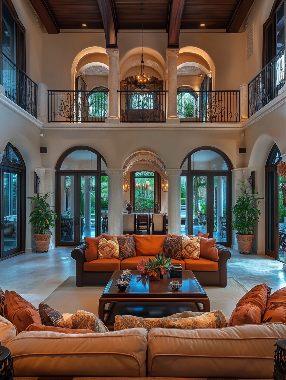 colonial style living room ambient lighting