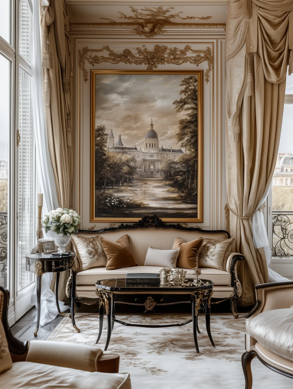 colonial style living room