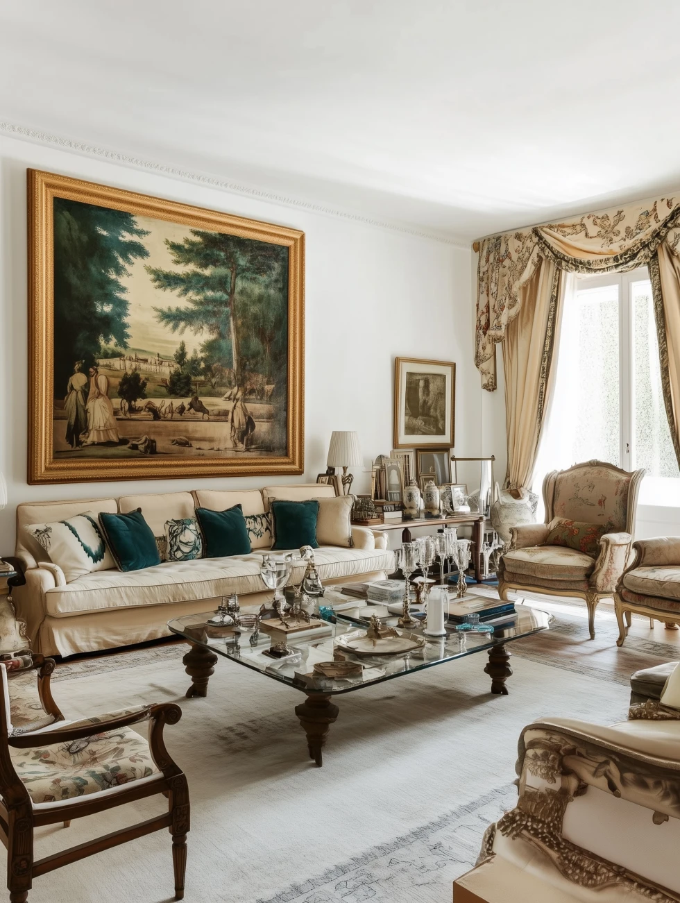 colonial style living room