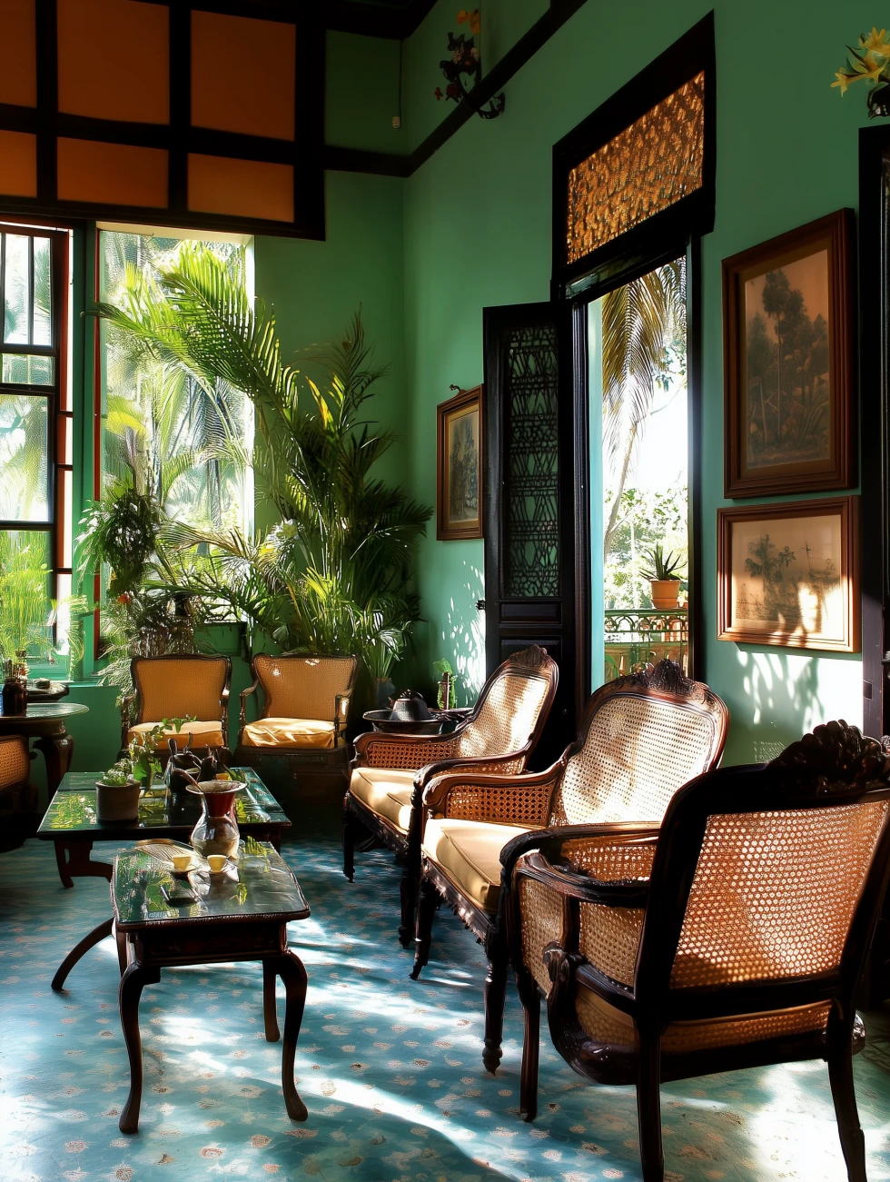 colonial style living room