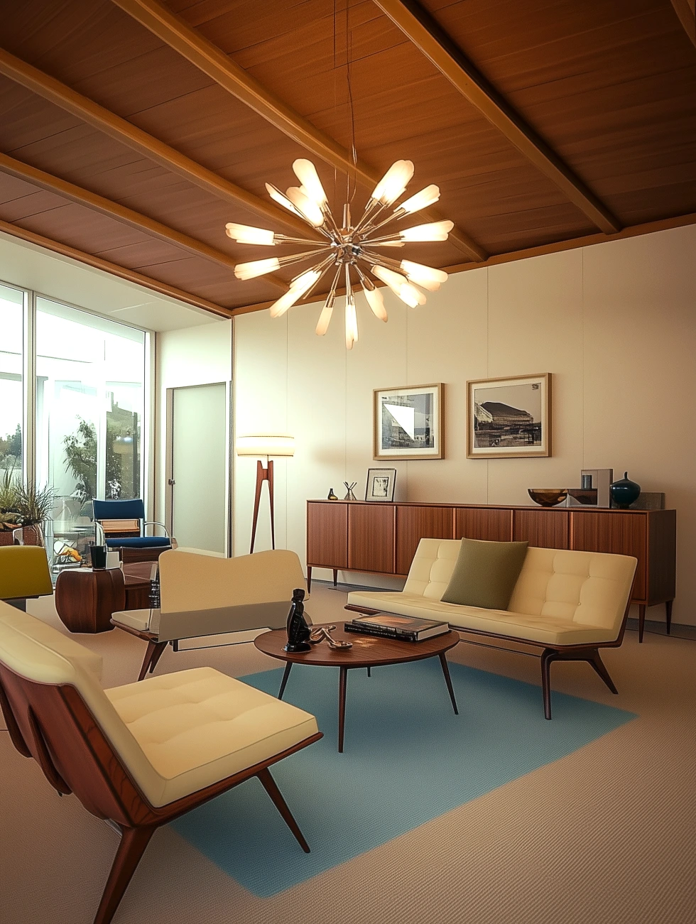 mid-century modern living room