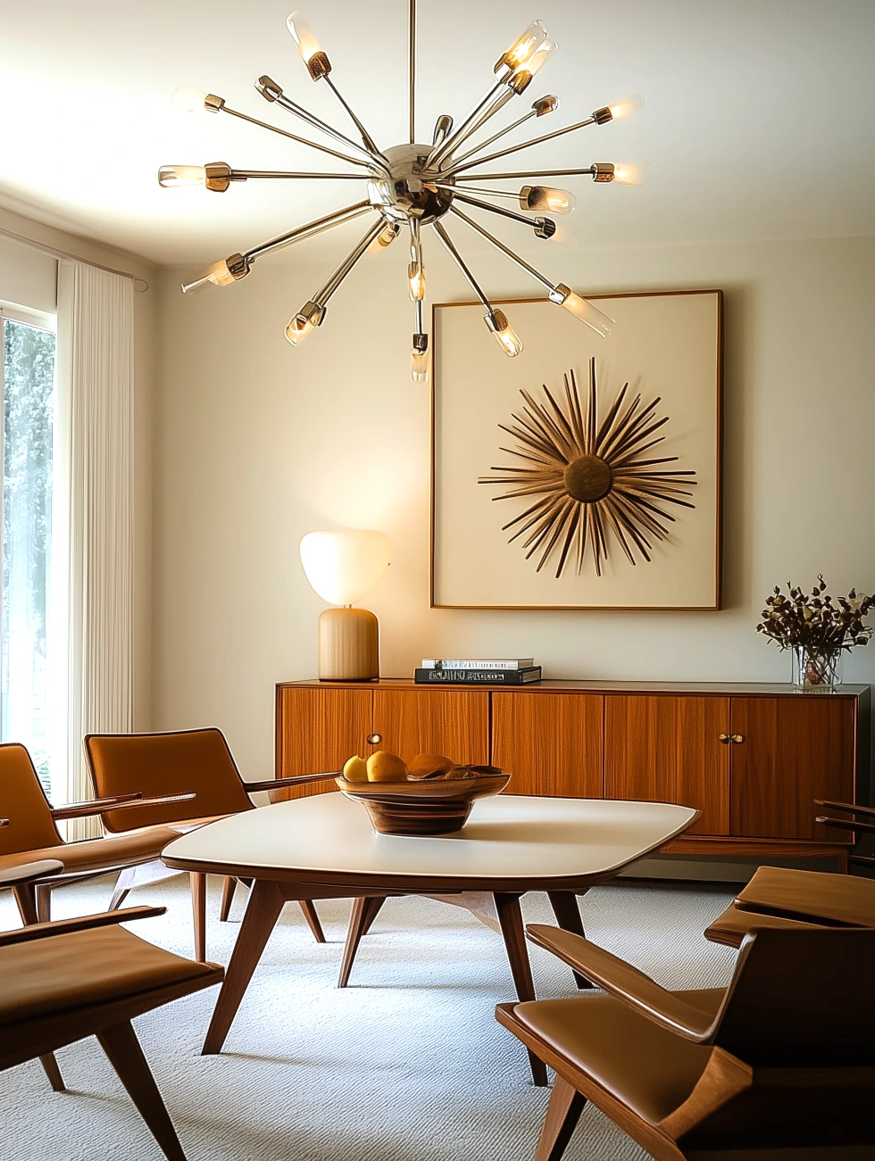 mid-century modern living room