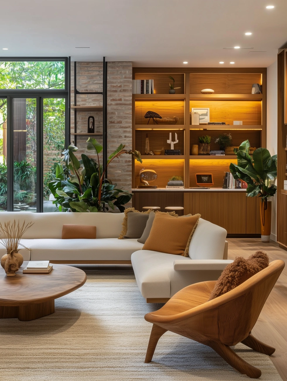 mid-century modern living room