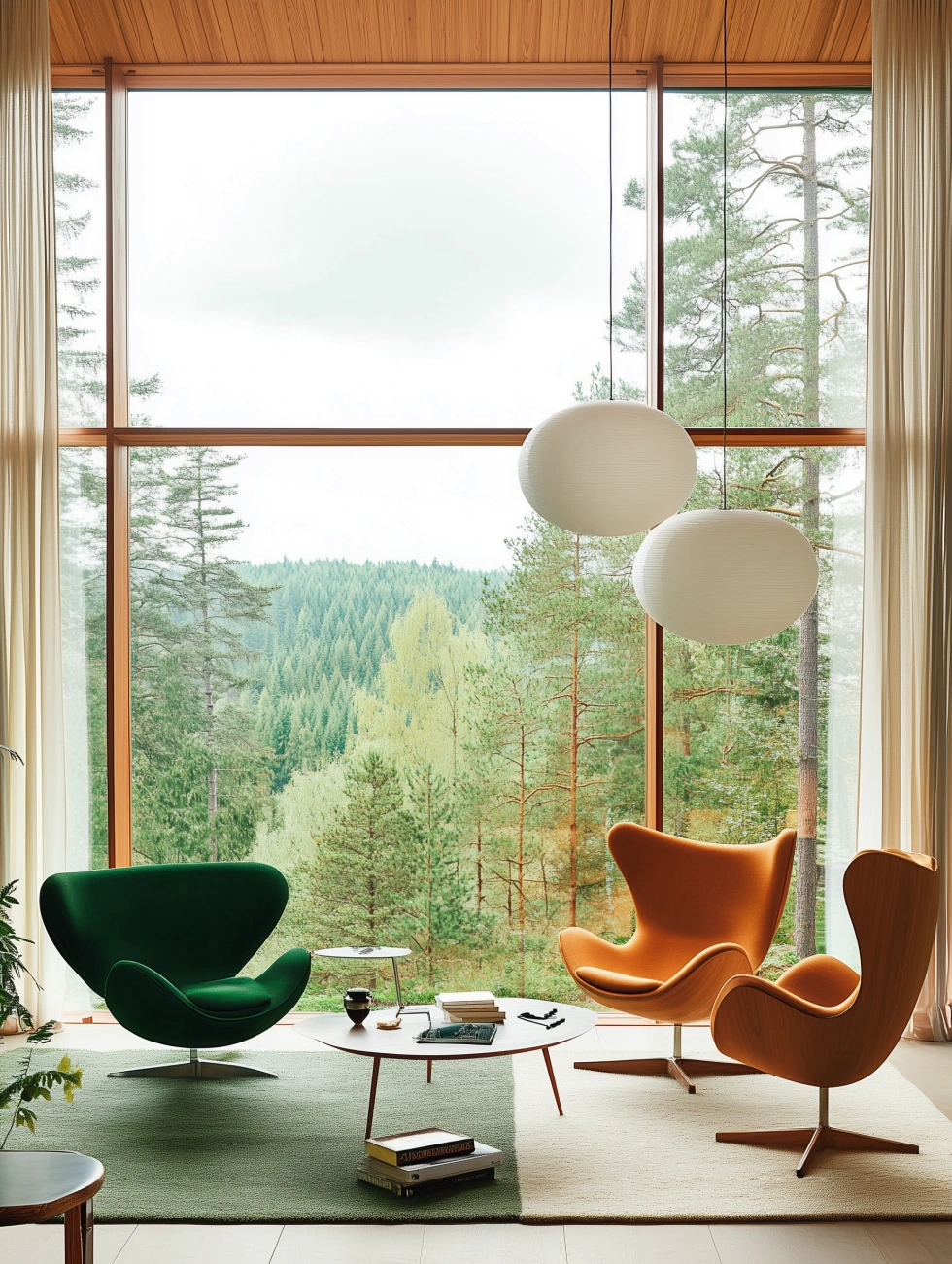 mid-century modern living room