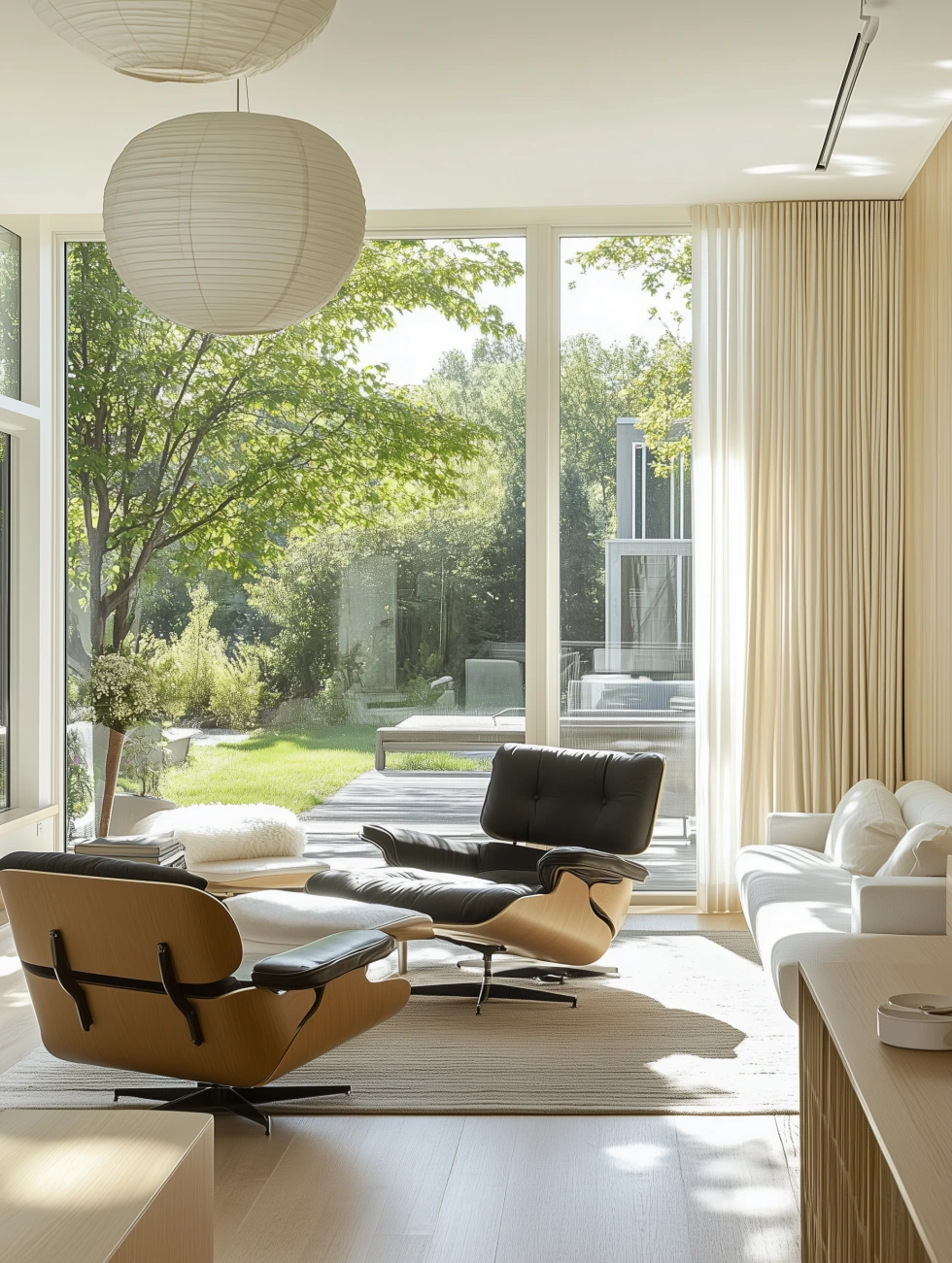 mid-century modern living room