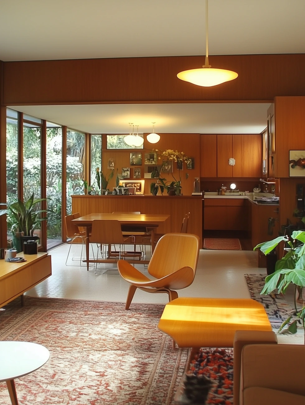 mid-century modern living room