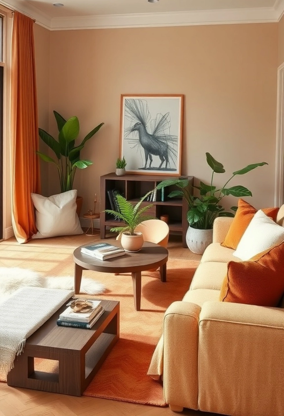 Japanese Moroccan living room design