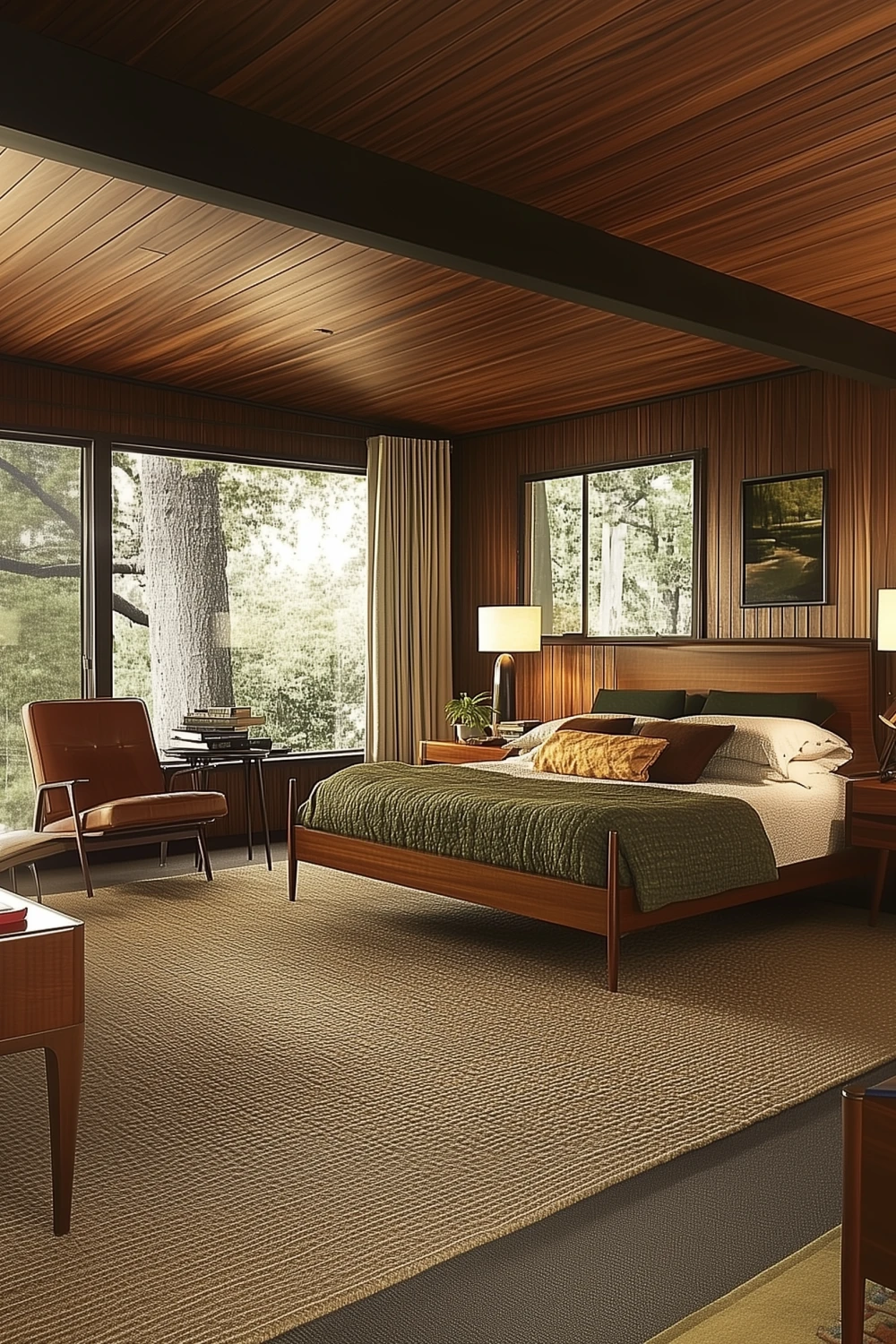 midcentury modern style bedroom